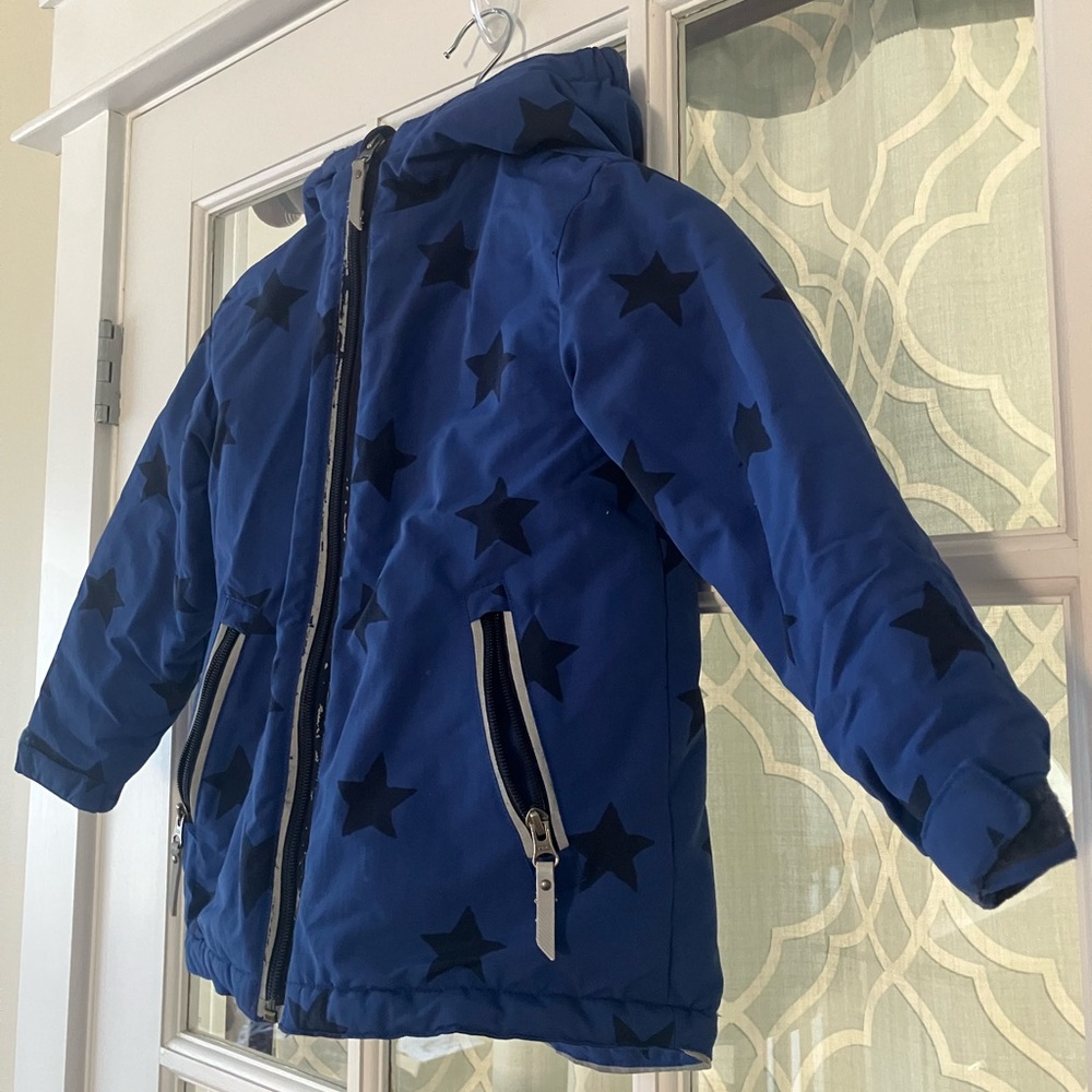 Hanna Andersson 110 size 5 years cozy winter hooded coat PLAY condition